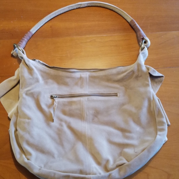 Tan suede shoulder bag - Picture 2 of 5